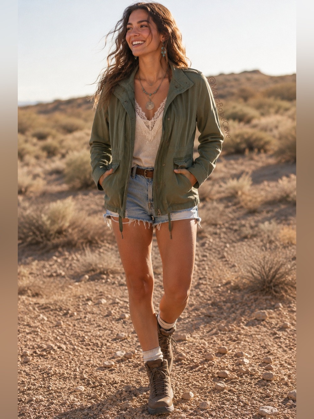 Army Green Twill Lightweight Utility Jacket